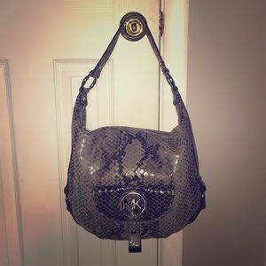 Michael Kors snake print satchel